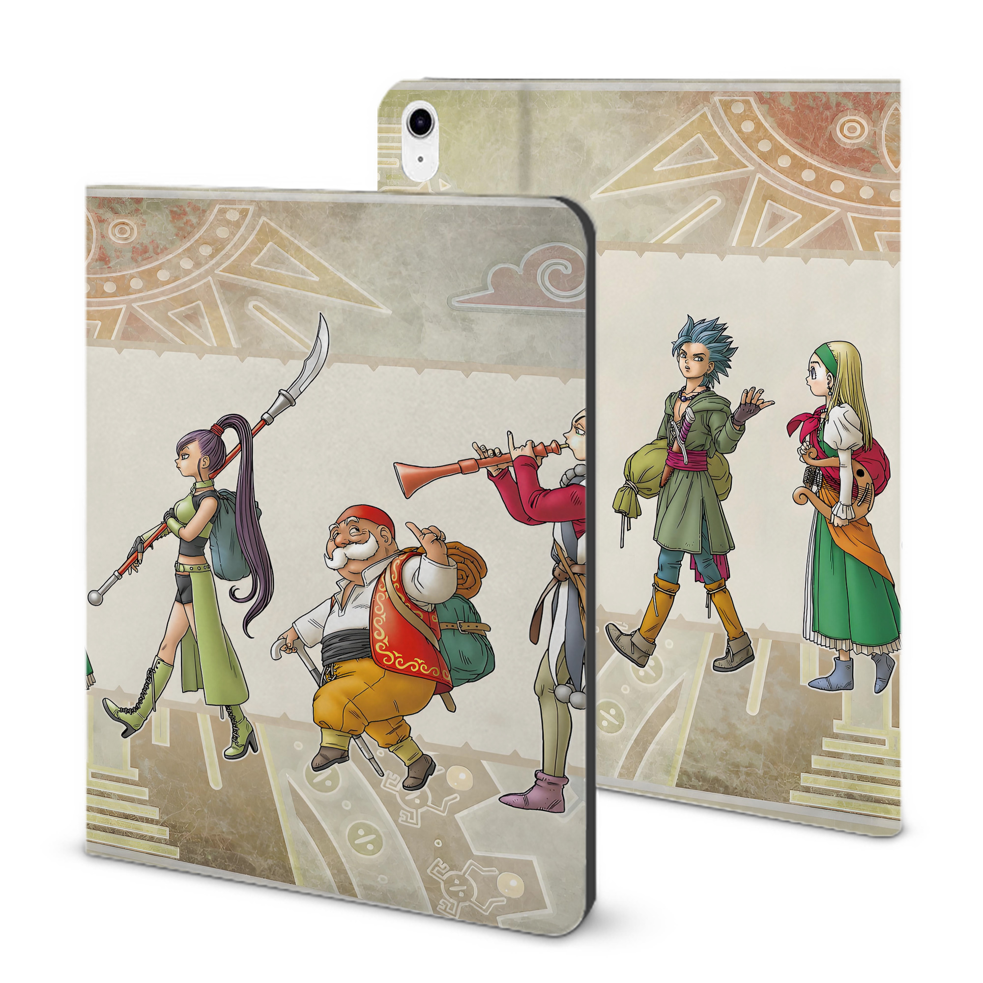 （画像用） ドラゴンクエスト Doragon Kuesuto Dragon Quest IPad ケース ブック型 PUレザー TPU 耐衝撃 軽量 薄型 ペン収納なし 全面保護 IPad 各モデル対応